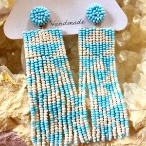 NWT Deepa Gurnani Beaded Tribal Chandeliers
